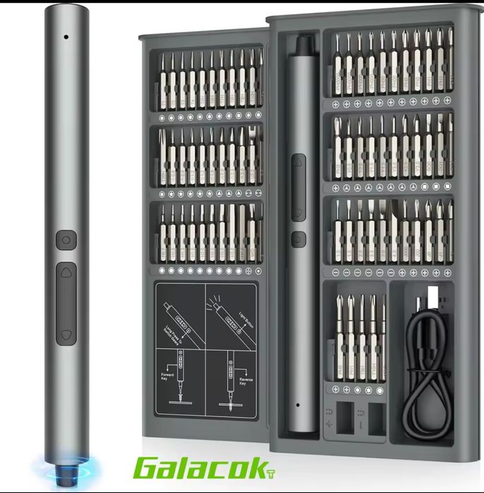 Прецизионная, аккумуляторная викрутка отвёртка набор 75 шт