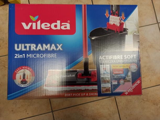 Mop płaski wiadro Vileda ultamax 2in1 microfibre