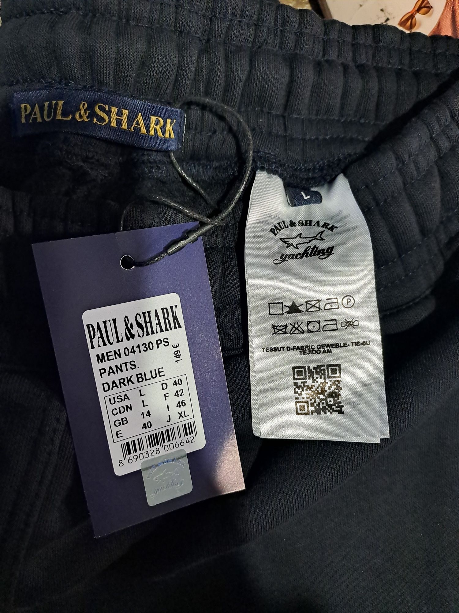 Мужские спортивные штаны Paul Shark  зимние на флисе  L, Хl, ХХl, 3Хl,