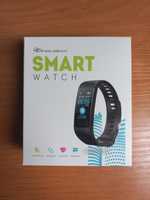 Smartwatch, zegarek sportowy, opaska fitness trening, krokomierz