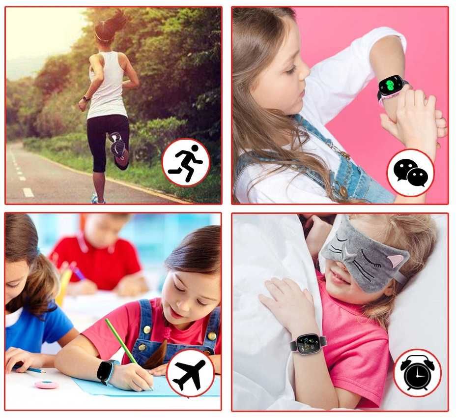 Inteligentny Zegarek dla dzieci SIM Lokalizator GPS LBS Rozmowy