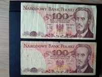 Banknot 2 x 100 złotych PRL Ludwik Waryński (1986 SB i 1988 TR)