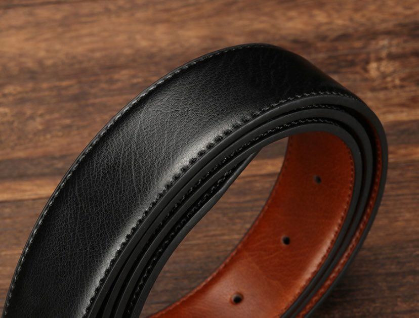 Pasek Do Spodni Męski  Klasyczny Skóra Dwustronny Elegancki