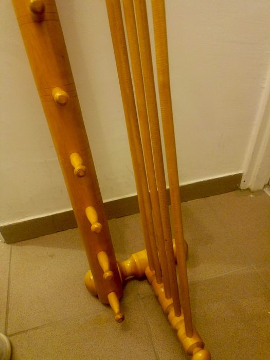 Wieszak na ubrania do przedpokoju Drewniany PRL
