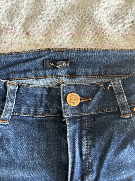 Jeansowe spodnie rurki massimo dutti uniwersalne