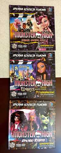 Filmy Monster High na DVD nowe #Upiorna Kolekcja tom 3,4 i 5  Sprzedam