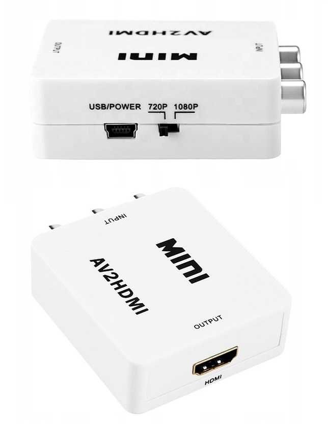 Adapter konwerter sygnału AV 3x RCA Cinch do HDMI *VideoPlay Wejherowo