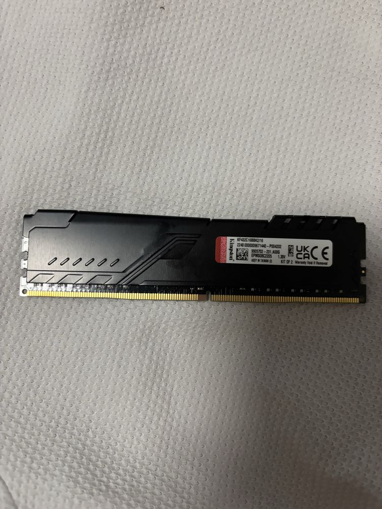 ОЗП Kingston DDR4 16GB (2x8GB) 3200Mhz FURY Beast Black