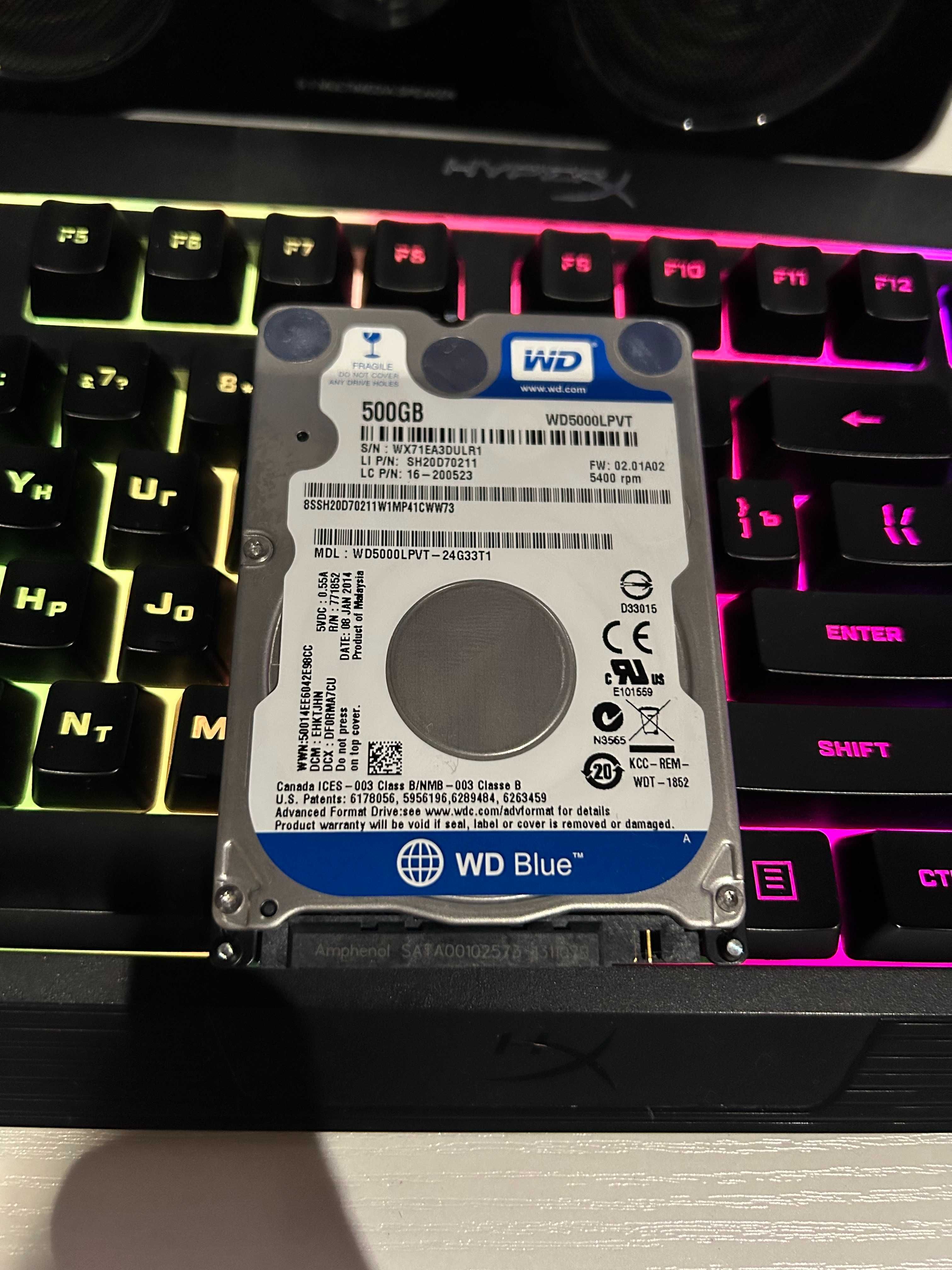 Жесткий диск WD 500Gb 2.5 отличное состояние