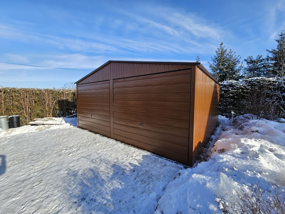 Garaż Drewnopodobny Antracyt Hala Wiata rolnicza Blaszak domek ogrodow