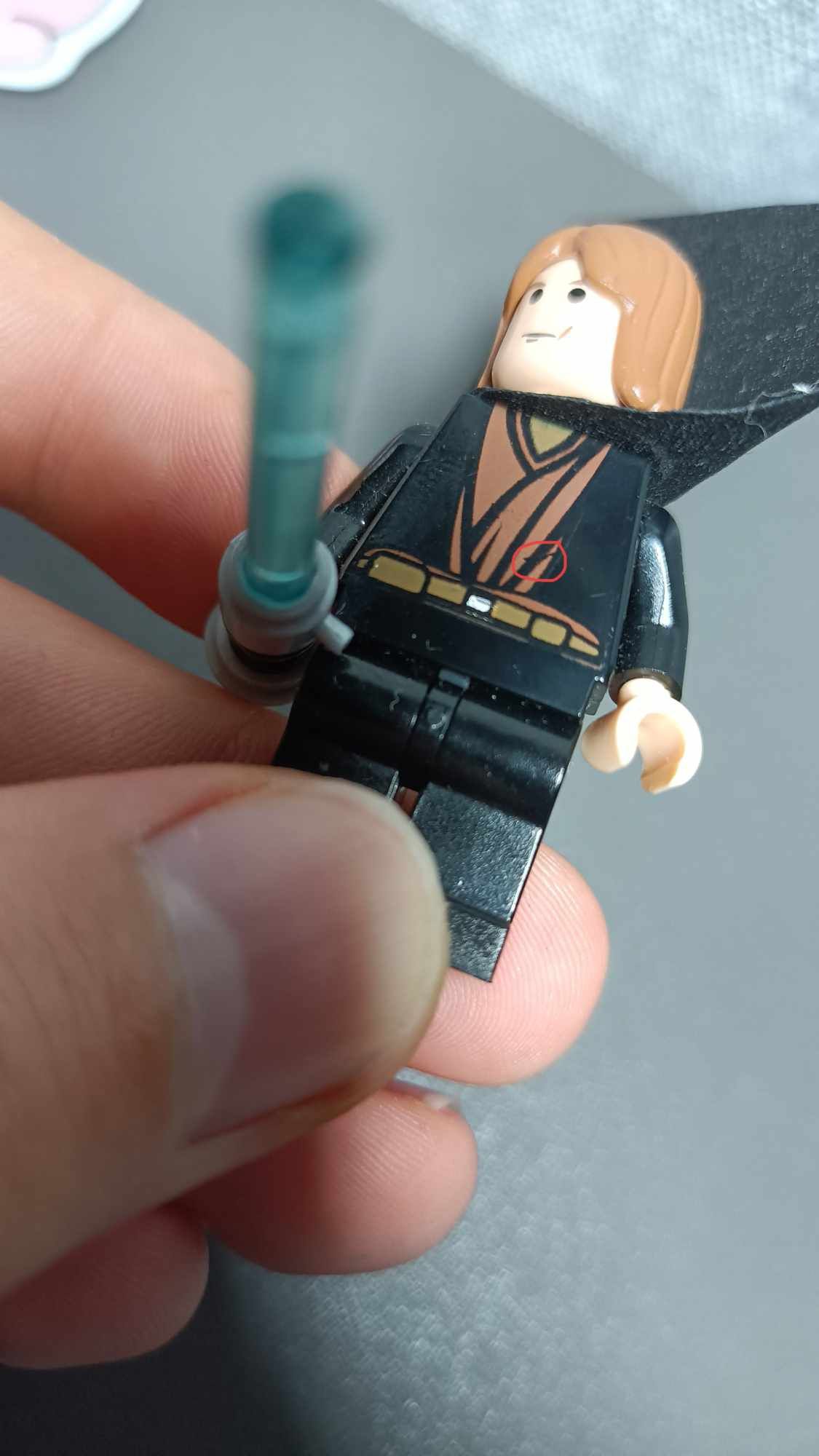 Minifigurka LEGO Star Wars sw0121 Anakin Skywalker z zapalnym mieczem