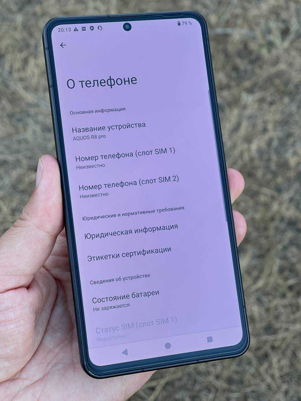 Sharp Aquos R8 pro 12/256gb без выгораний