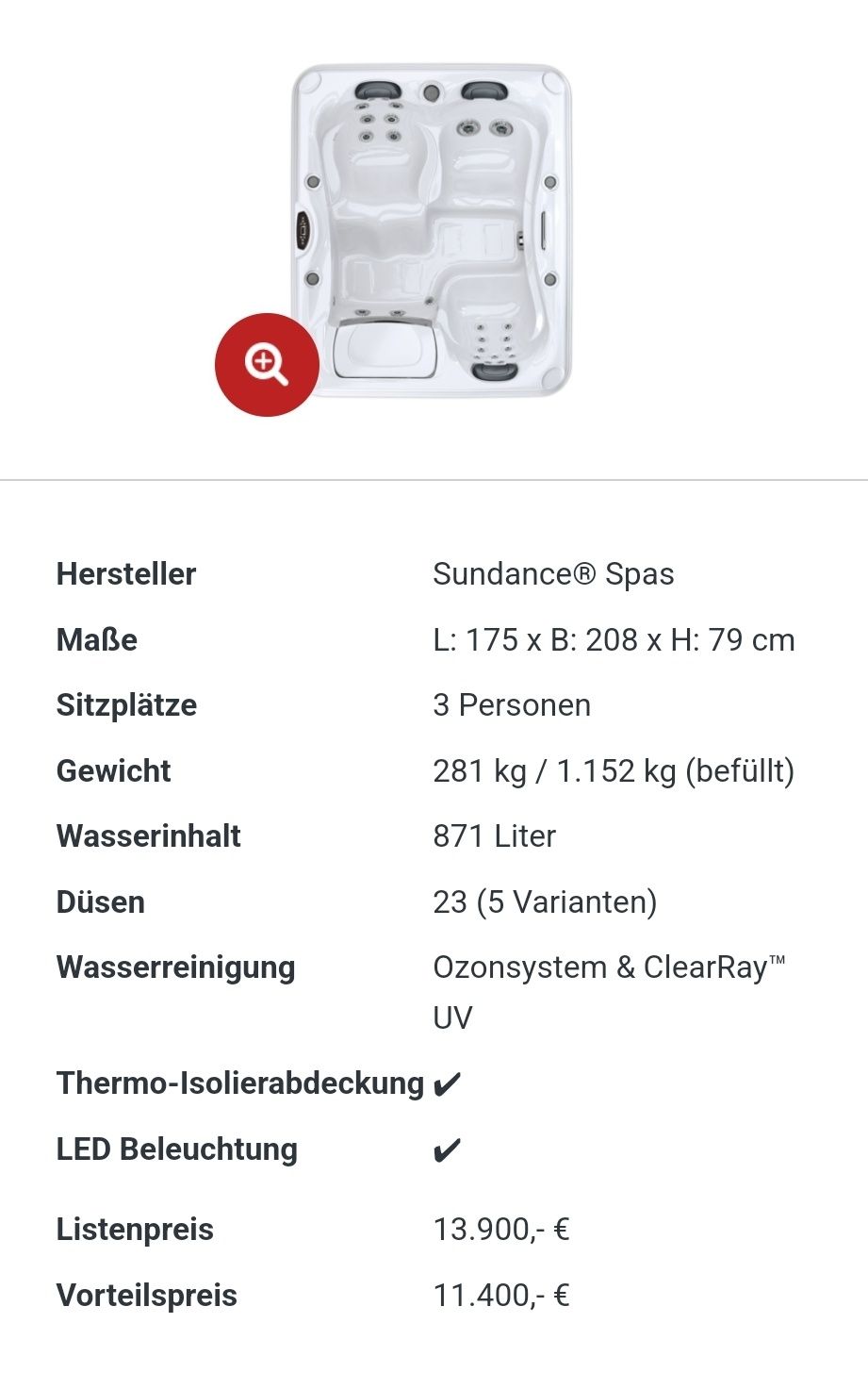 Jacuzzi ogrodowe na zewnątrz Marki Armstark 11800€