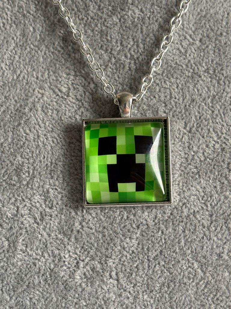 Naszyjnik wisiorek Minecraft Creeper gra prezent streetwear