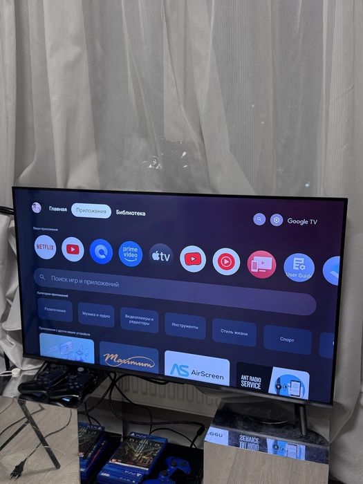 Телевизор 4K ultra HD OLED TCL 43C645 43 дюйма smart tv google tv ps5