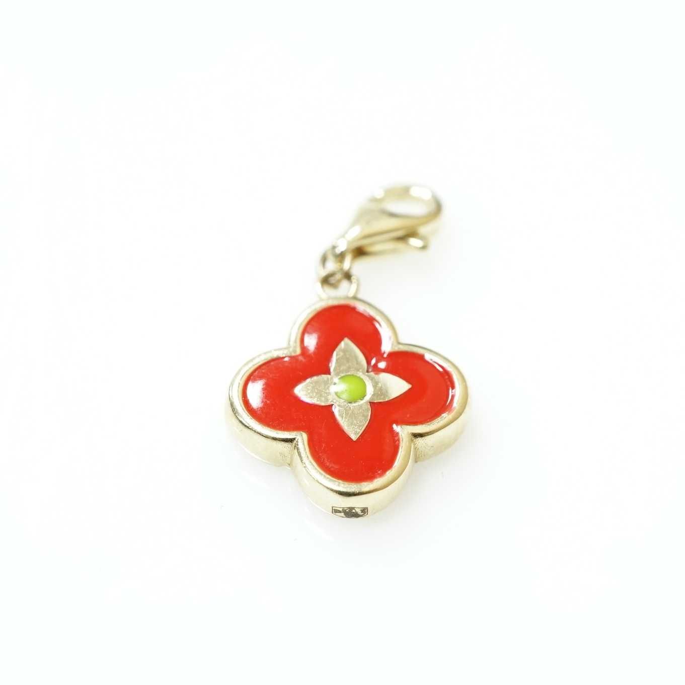 Złoto 585 - złota zawieszka charms koniczynka