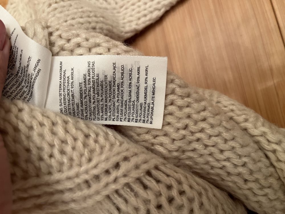 Sweter w warkoczowy splot H&M XS