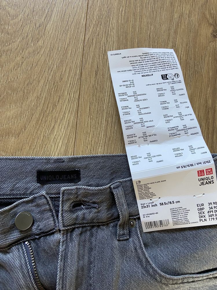 Джинси Uniqlo оригінал нові брендові сірі