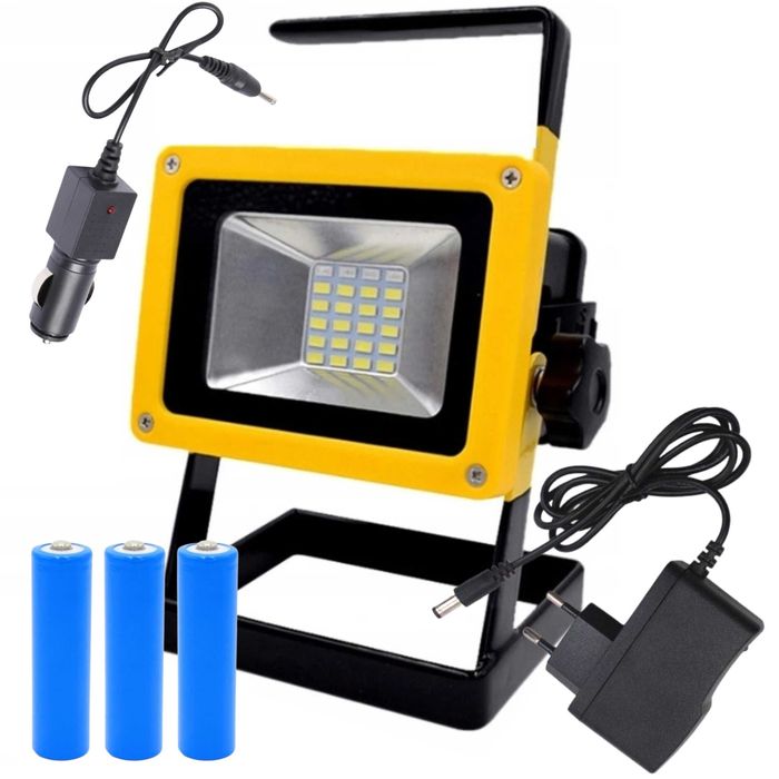 HALOGEN Przenośny LAMPA Robocza LED SMD Akumulator 100W Naświetlacz