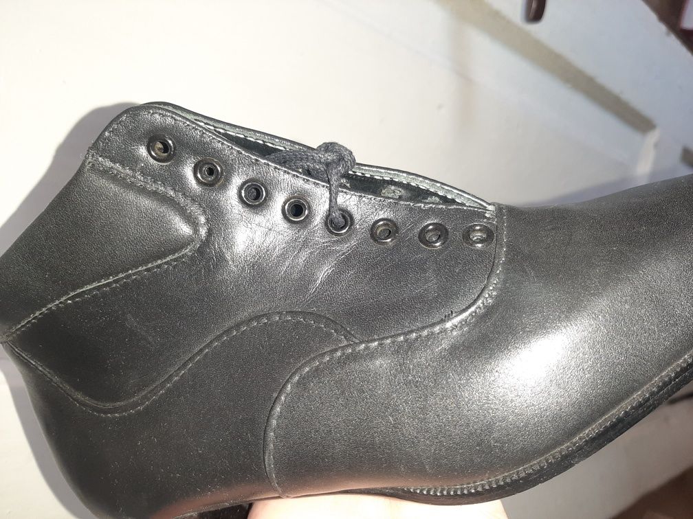 Botki retro vintage niski obcas sznurowane 37 39 40