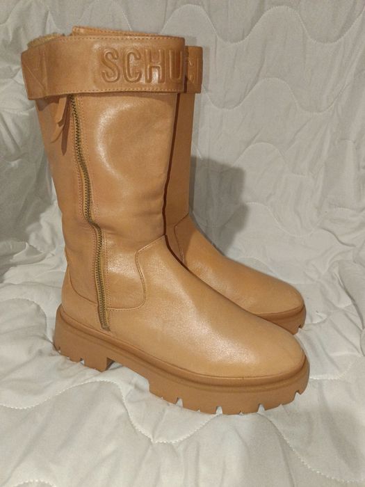 Шкіряні ботинки Schutz персикові