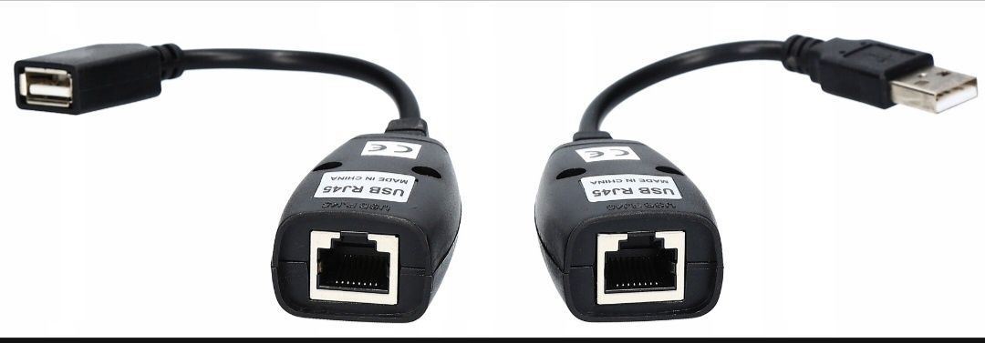 Przedłużacz USB Pawonik RJ45 do myszki czarny