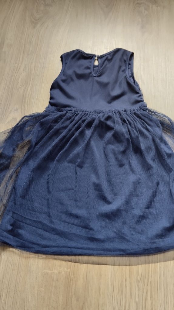 Sukienka dla dziewczynki granat niebieski r.122