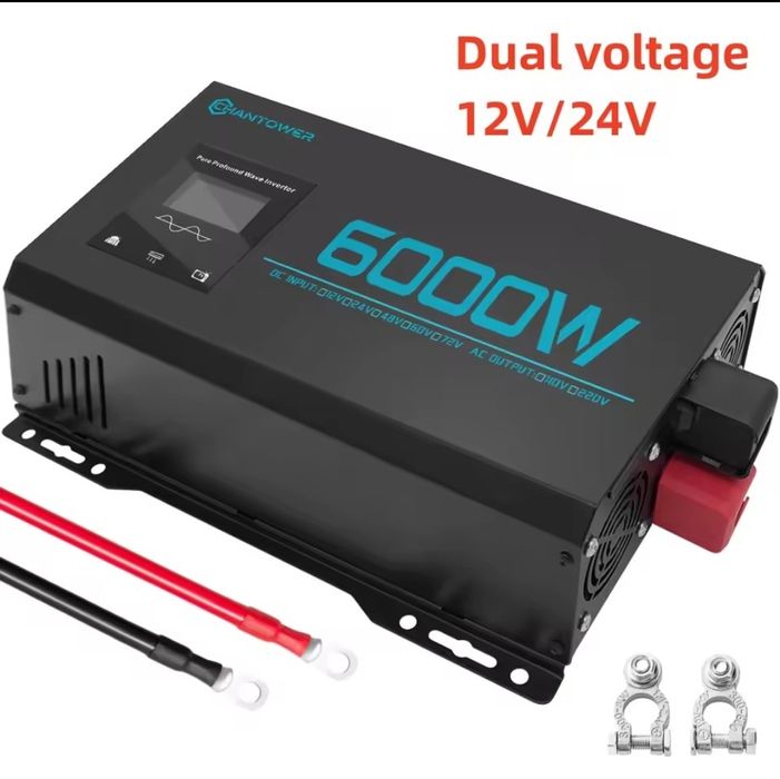 Інвертор 12 або 24 chantower 6000 чистий синус