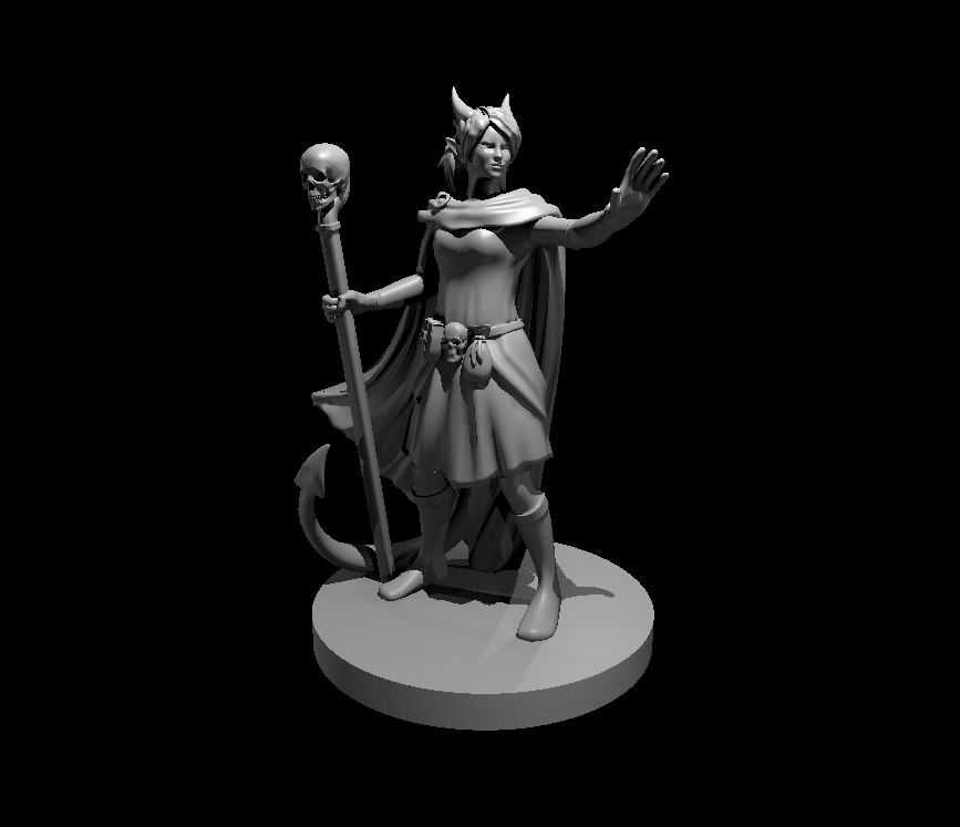 Miniaturas Aventureiros RPG Impressos em 3D - Classe: Warlock/Bruxo