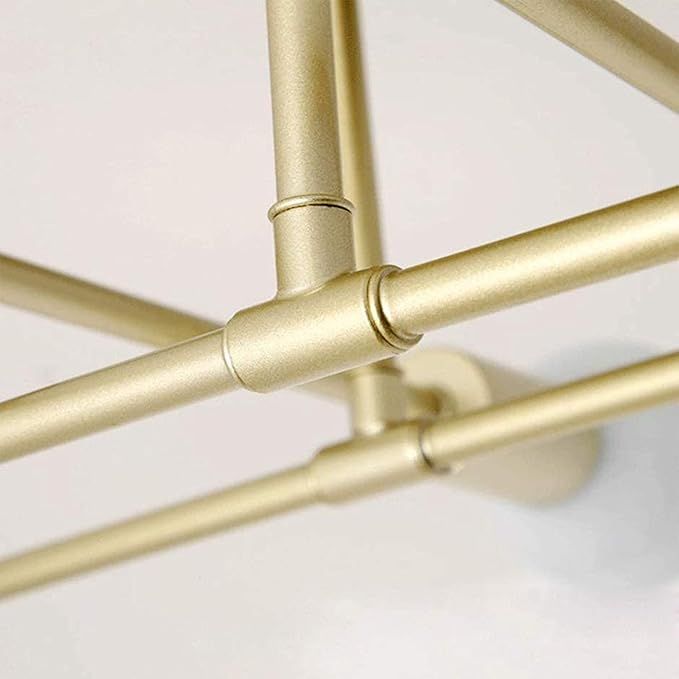 wenppran Lampa sufitowa Sputnik retro 6-punktowa złota E27