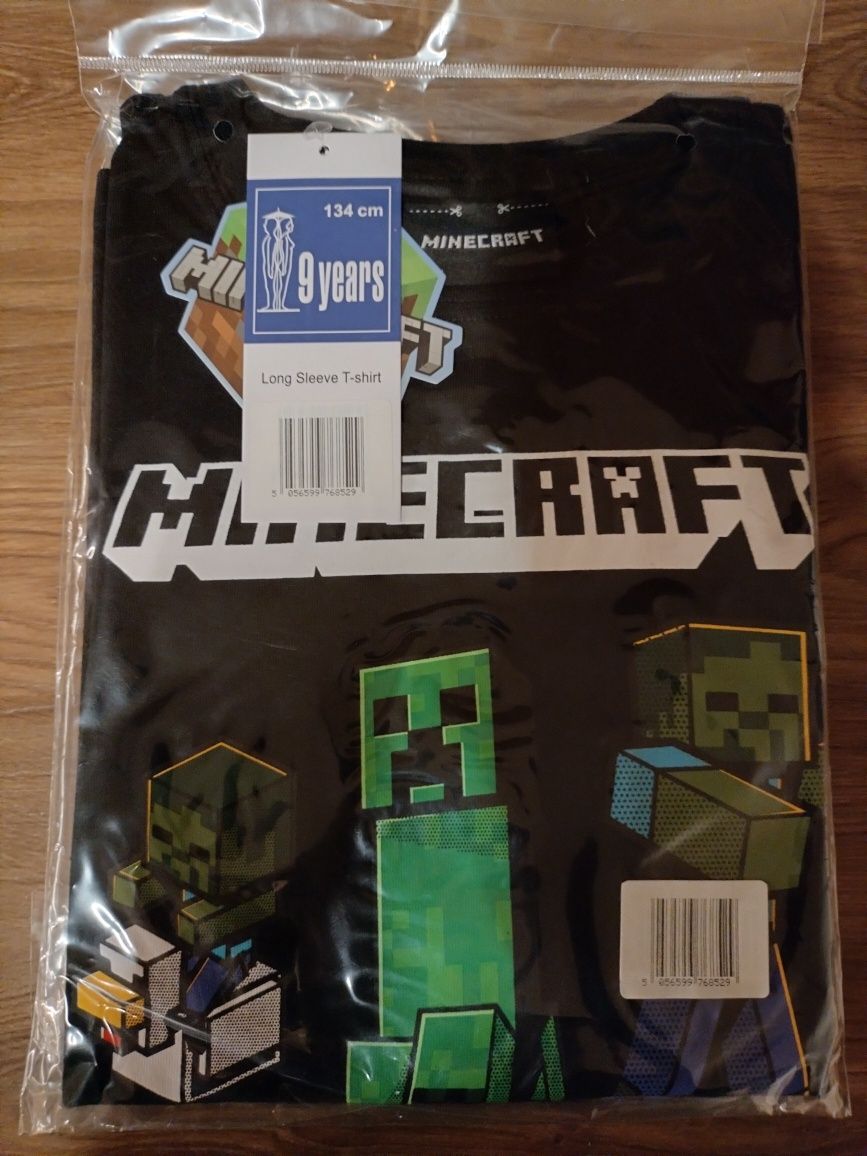 T-shirt długi rękaw Minecraft 134  czarny nowy long sleeve