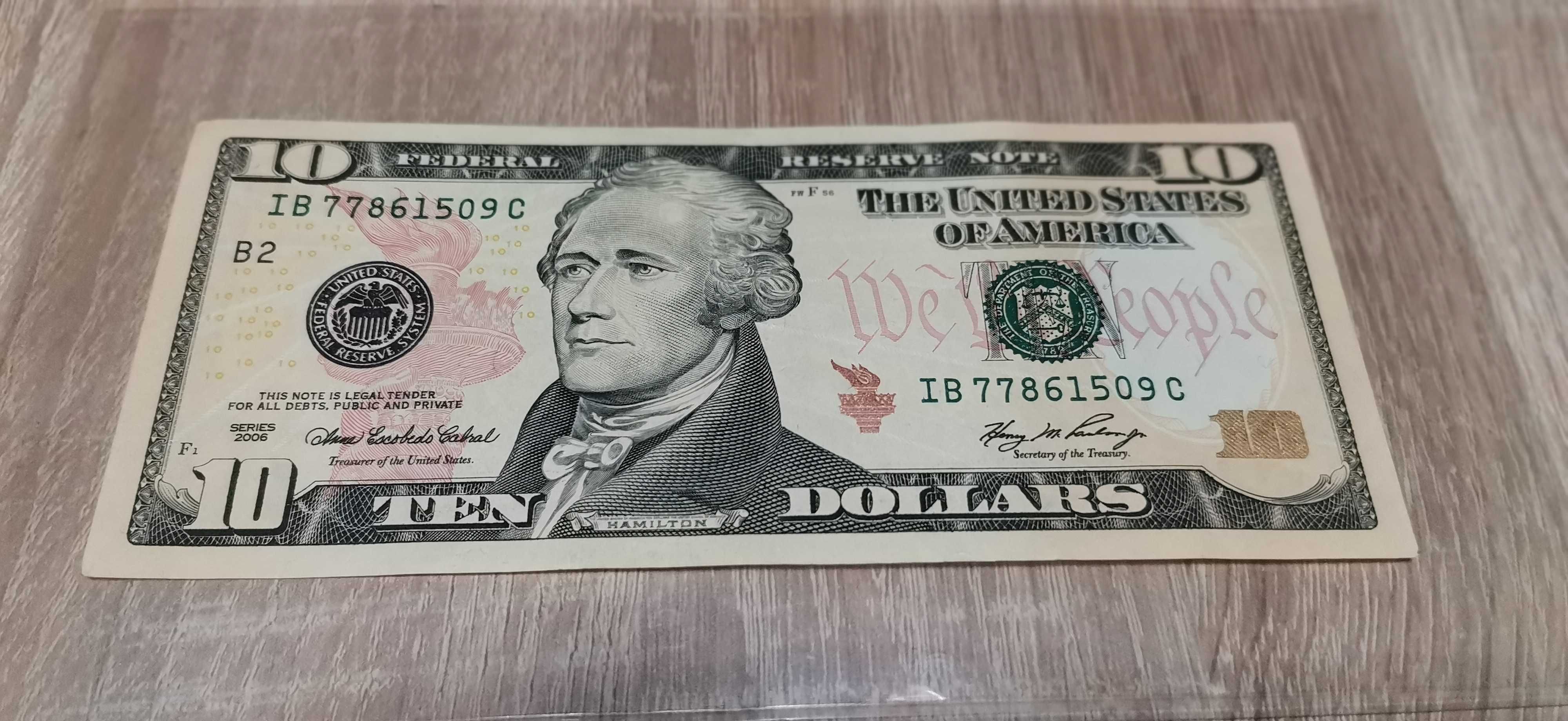 10 dollars Hamilton 2006 prawie unc