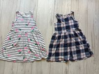 Komplet sukienek zestaw sukienka H&M 110/116 kratka na ramiączkach