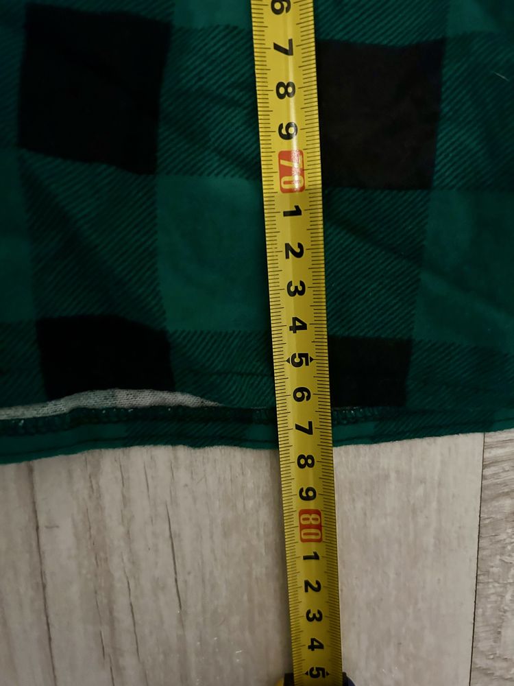 Koszula flanelowa flanela zielona w kartkę