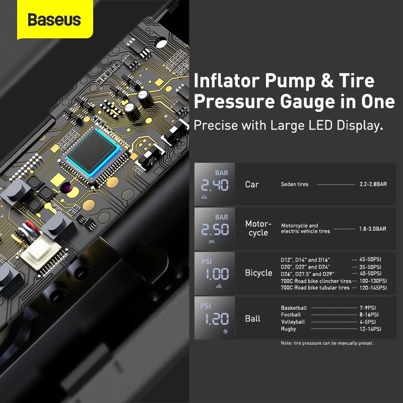 Електричний насос, компресор Baseus Super Mini Inflator Pump, нові