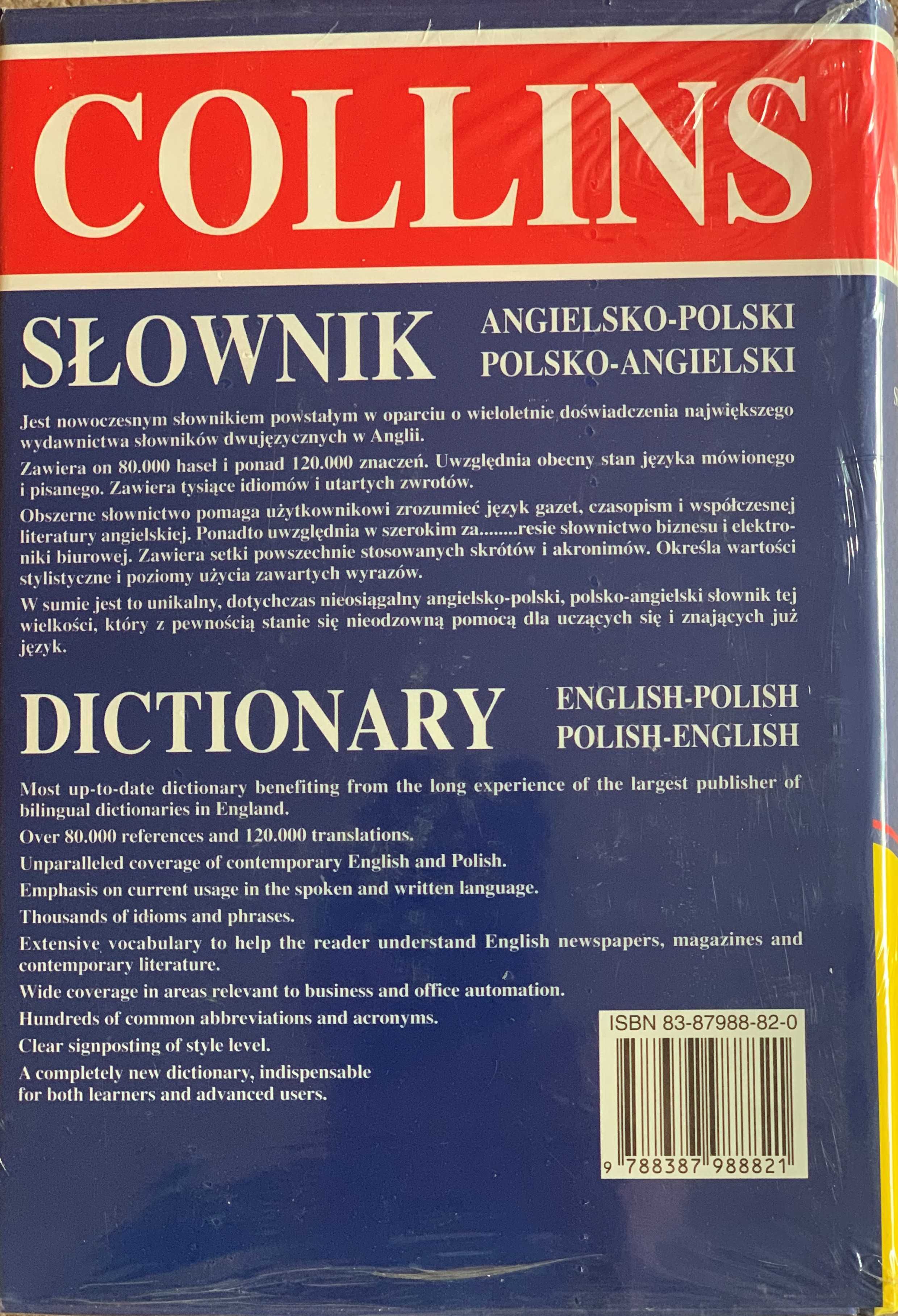 Słownik Polsko - Angielski i Angielsko - Polski Collins. Nowy!!!