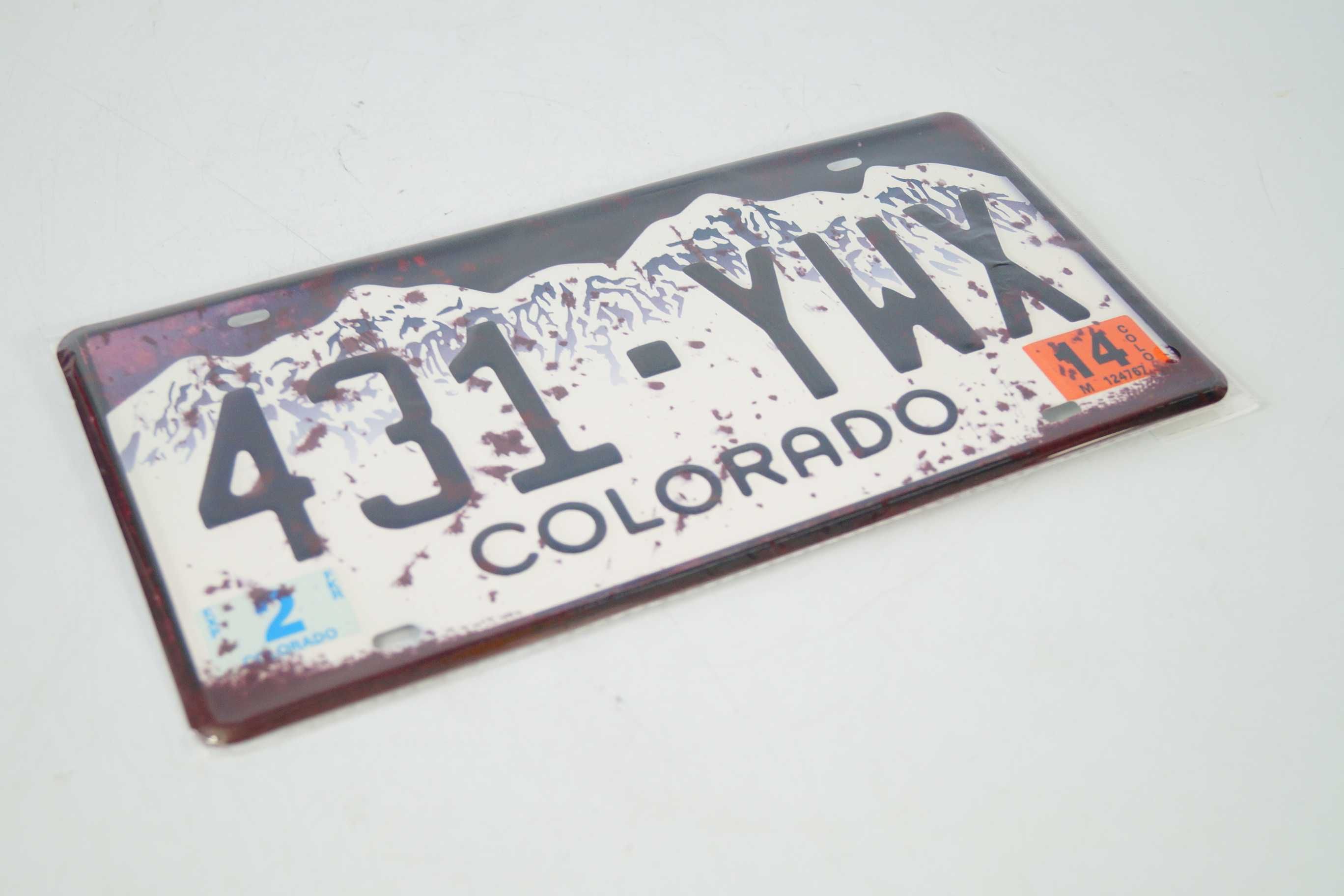 Plakat metalowy Tablica Rejestracyjna Colorado