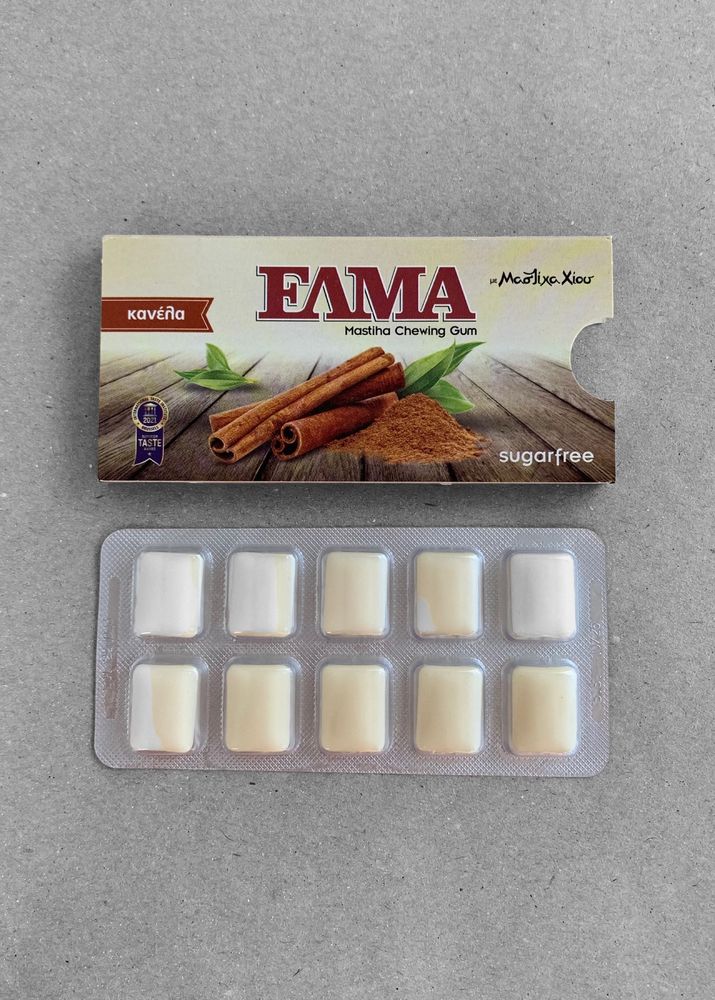 Грецька жувальна гумка з мастикою (2,5%) ELMA, БЕЗ цукру
