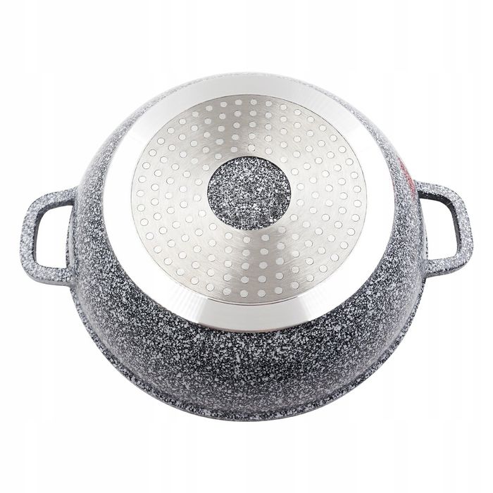 niski garnek głęboka patelnia marmurek 32cm / 5,5l