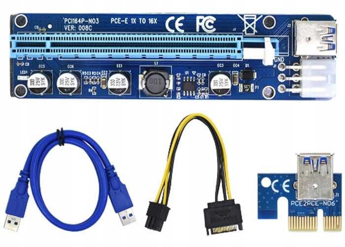 Riser PCI-E do kart graficznych/koparek kryptowalut