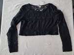 Nowa czarna koronkowa bluzka top rozmiar 38 H&M