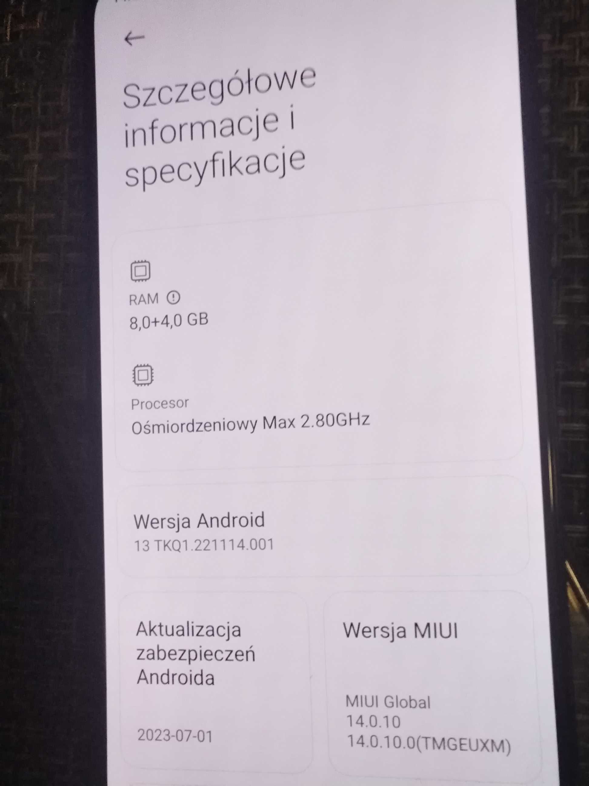 SUPER xiaomi redmi note 12. Android 13.Pamięć 8+4/256gb.Gwar