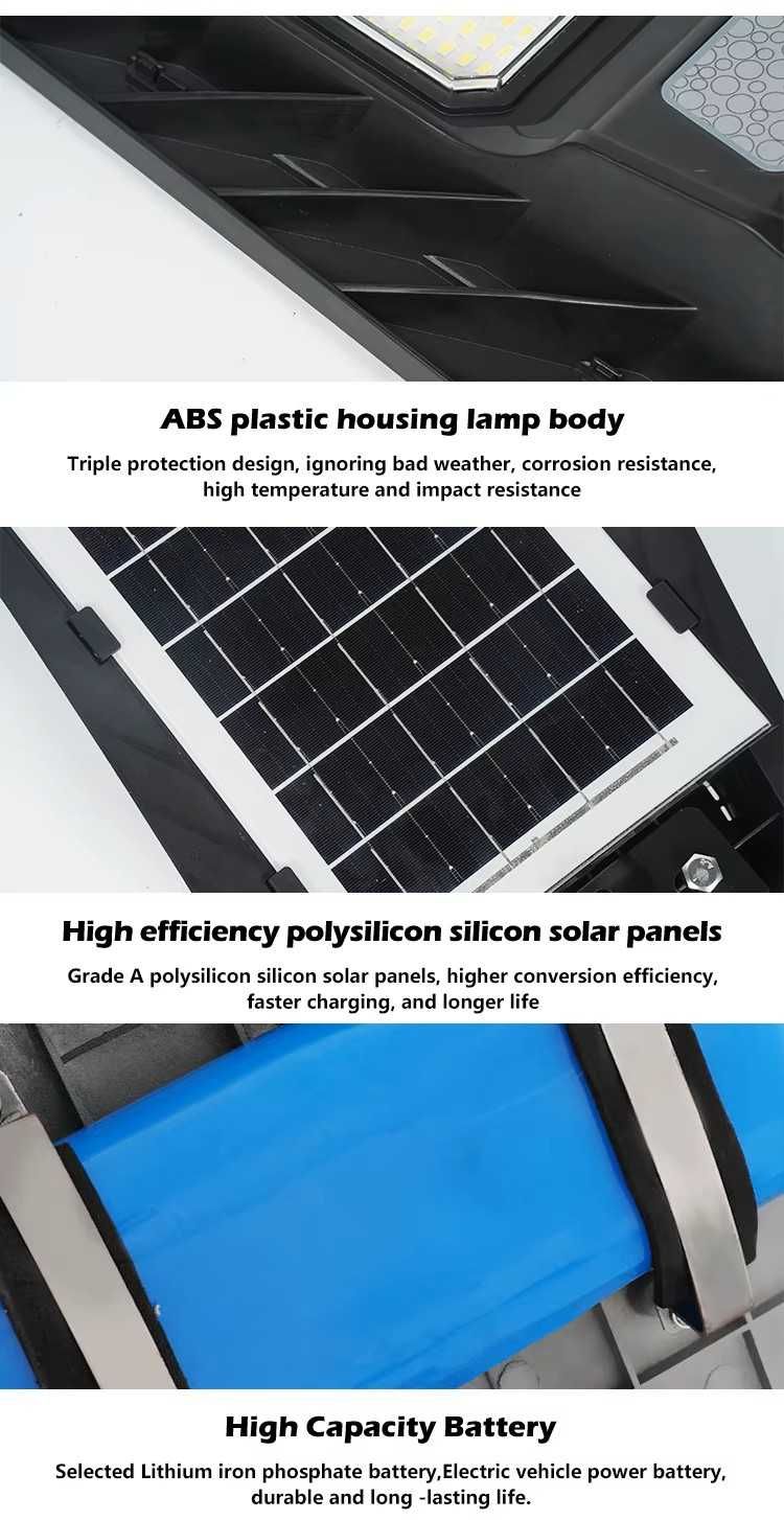 Lampa solarna led mocna 1200W czujnikiem ruchu i zmierzchu RADAR