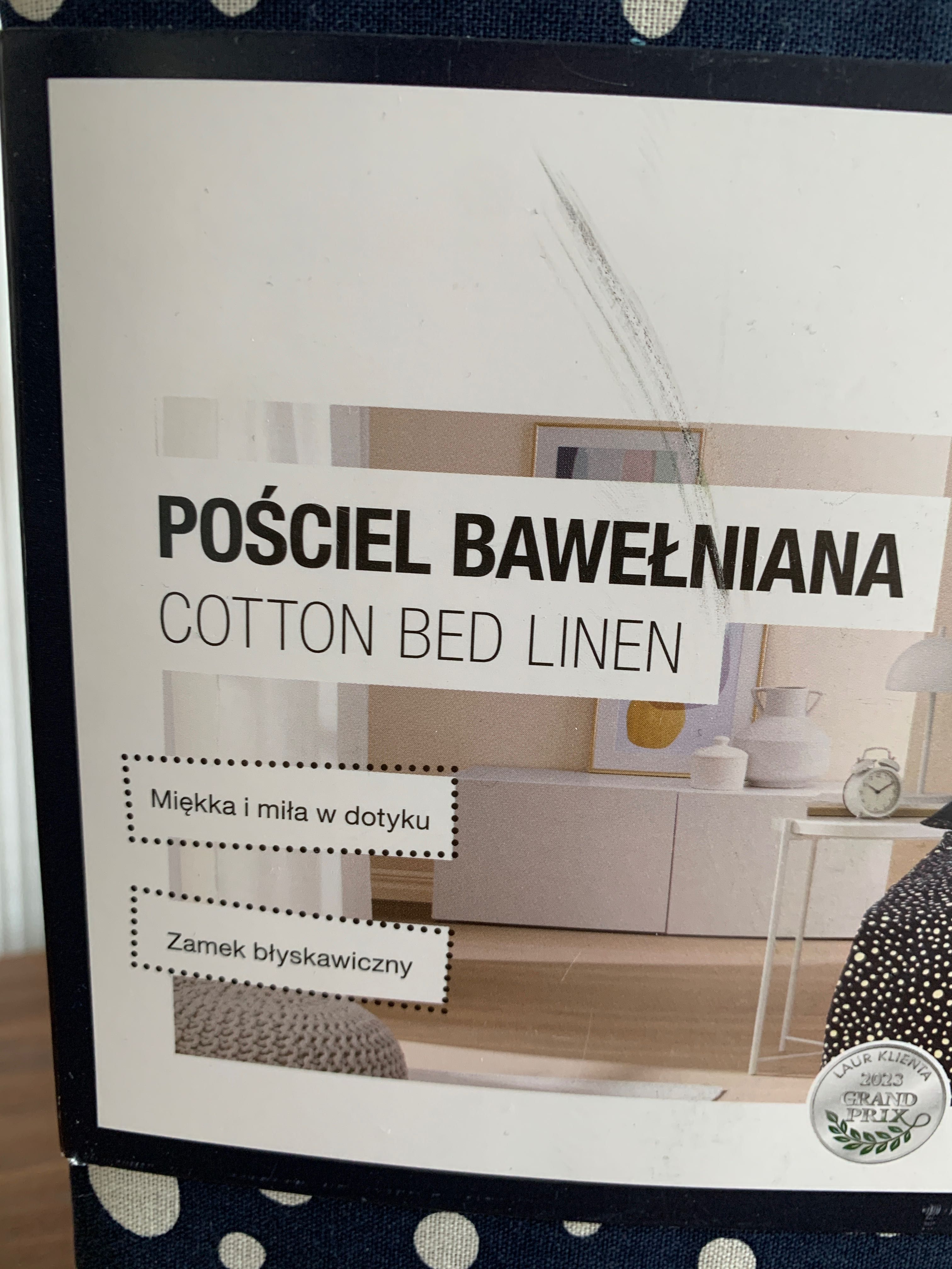 Pościel bawełniana na kołdrę i poduszki 220x200cm Dwustronna Nowa