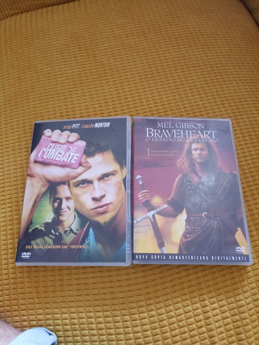 Filmes DVD "Braveheart" & "Clube de combate"