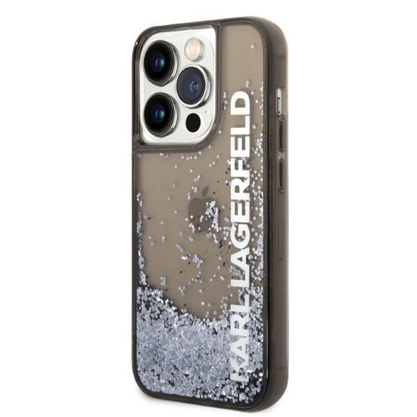 Etui Karl Lagerfeld Liquid Glitter do iPhone 14 Pro Max 6,7" - Czarny