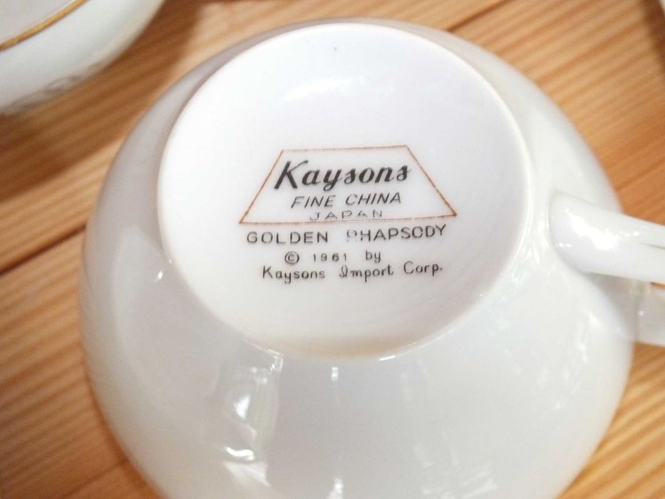 Serwis porcelanowy deserowy Kaysons Golden Rhapsody China Japan