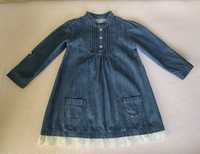 Sukienka jeansowa dla dziewczynki, rozmiar 110
