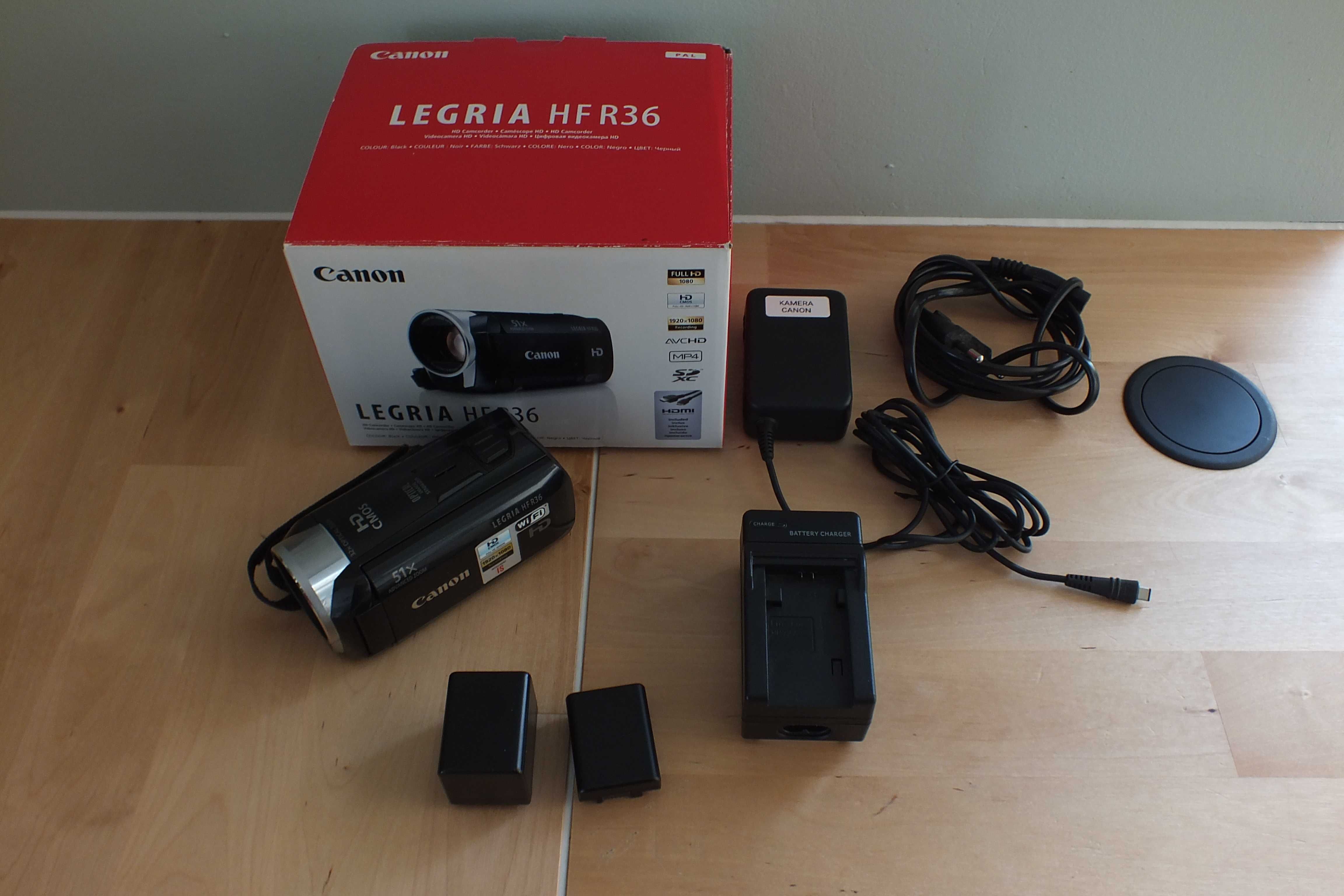Kamera cyfrowa Canon Legria HF R36 Full HD 1920x1080 50i 32x zoom opt.