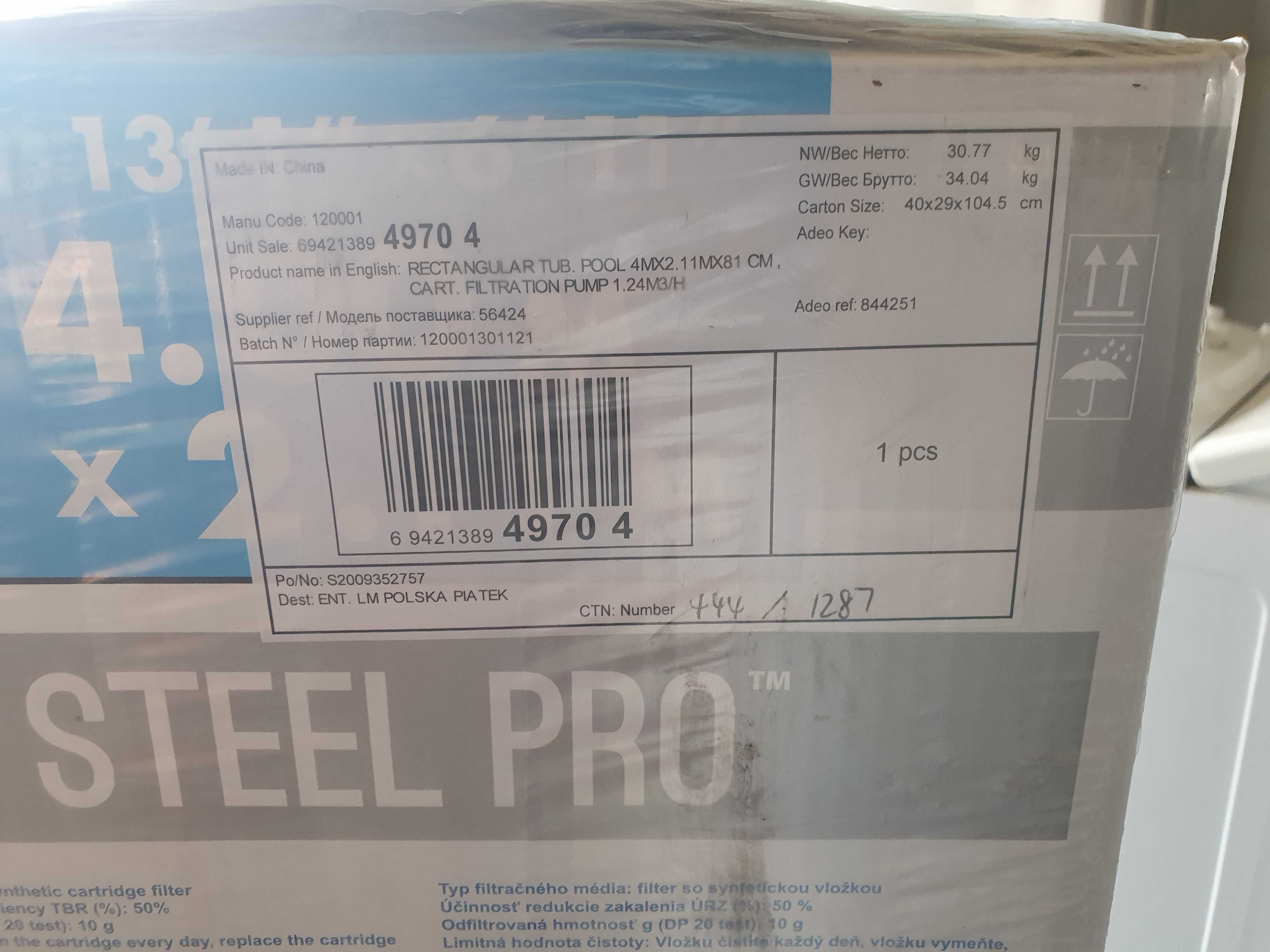 NOWY Basen BESTWAY Steel Pro 4mx2.11mx81cm,prostokątny,basen stelażowy